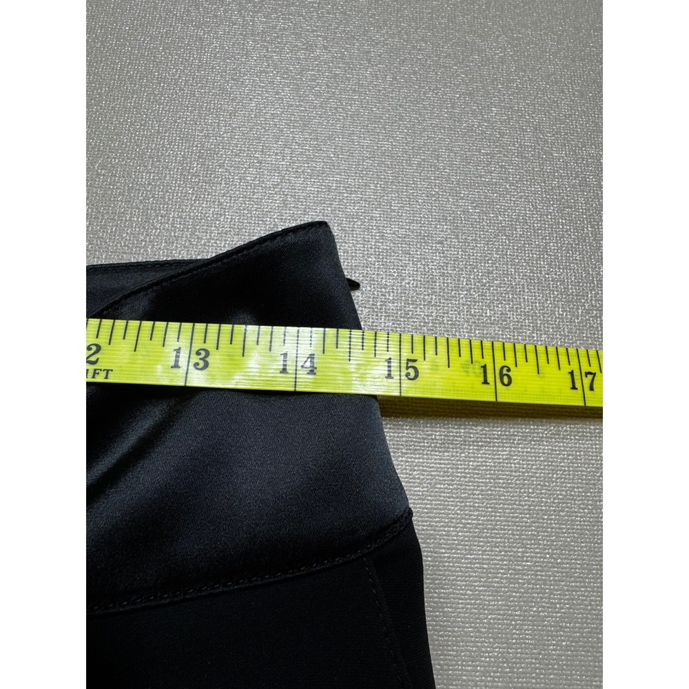 St. John Black Satin Waistband Wide Leg Dress Pants Side Zip Womens‎ Size 6 - Picture 5 of 8